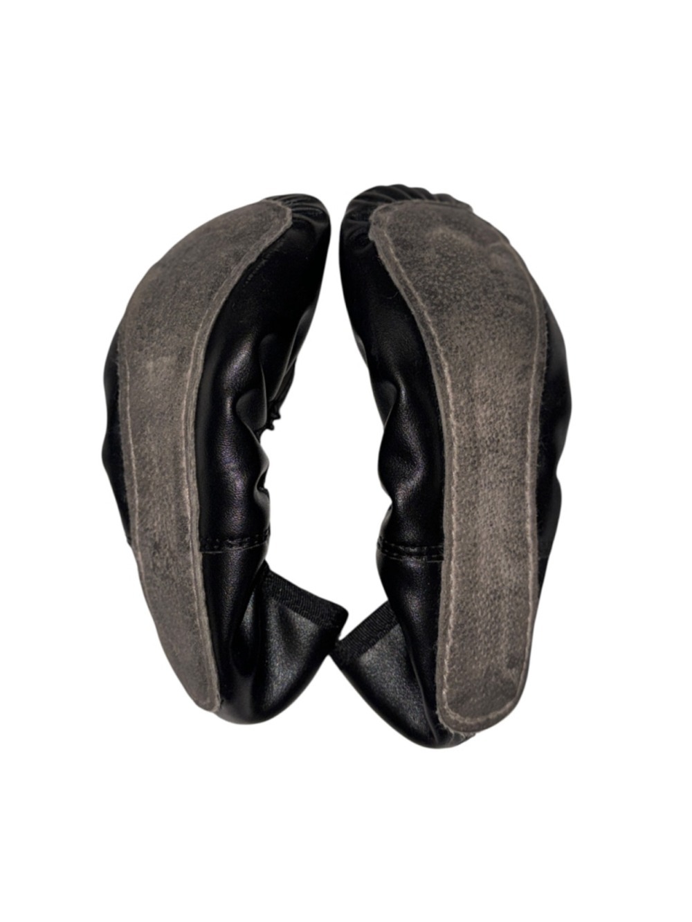 Danskin Black Leather Ballet Slippers Dance Shoes Girls Size 13 - Picture 3 of 4